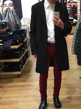 「A.P.C.（アーペーセー）のアイテム（その他アウター）」を使った、 me chill Oさん（メンズ・164cm）の冬コーディネート