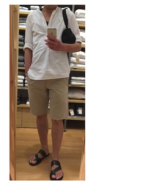 「EDIFICE（エディフィス）のアイテム（その他シューズ）」を使った、 me chill Oさん（メンズ・164cm）の夏コーディネート