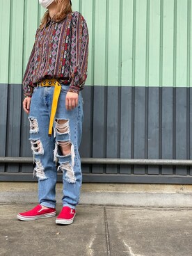 「アイテム（スリッポン）」を使った、ykooo1219さん（レディース・162cm・20代）の春コーディネート