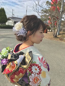 「振袖MODE（フリソデモード）のアイテム」を使った、runさん（レディース・152cm）の冬コーディネート