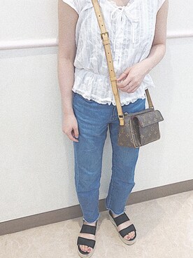「こっとんぶらうす」｜runさん（レディース・152cm）の夏コーディネート