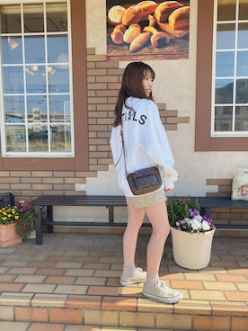 「FOG ESSENTIALS（エフオージーエッセンシャルズ）のアイテム（スウェット）」を使った、runさん（レディース・152cm）の春コーディネート