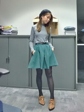 「CASIO」｜「アイテム（ハンチング/ベレー帽）」を使った、GGGさん（レディース・157cm）の冬コーディネート