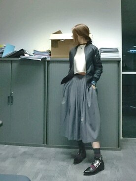 「A land（エーランド）のアイテム（アクセサリー）」を使った、GGGさん（レディース・157cm）の冬コーディネート