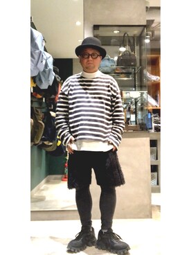「Sacai（サカイ）のアイテム（その他パンツ）」を使った、せきさんさん（メンズ・161cm）の冬コーディネート