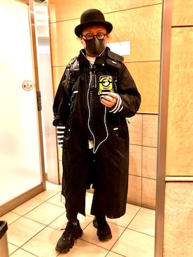 「MIHARAYASUHIRO（ミハラヤスヒロ）のアイテム（モッズコート）」を使った、せきさんさん（メンズ・161cm）の春コーディネート
