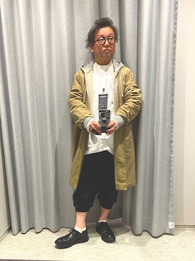 「アイテム（スウェットパンツ）」を使った、せきさんさん（メンズ・161cm）の春コーディネート