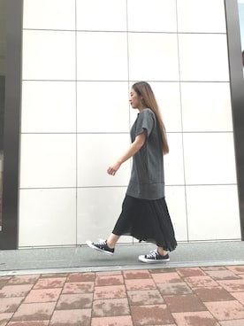 「CONVERSE（コンバース）のconverse（コンバース） ALL STAR OX（オールスターOX）（スニーカー）」を使った、YSato51002さん（レディース・152cm）の夏コーディネート