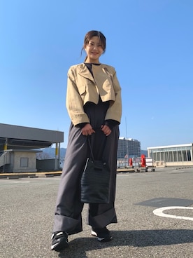 「AVIREX（アヴィレックス）のアイテム（トレンチコート）」を使った、みるさん（レディース・164cm）の春コーディネート