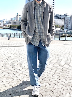 AURALEE（オーラリー）＞ WL チェック シャツ □□□を使ったメンズ