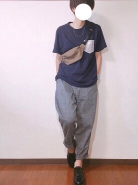 「knock through abstraction（ノックスルーアブストラクション）のアイテム（アクセサリー）」を使った、みとさん（メンズ・171cm）の秋コーディネート