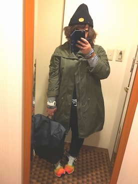 「And A（アンドエー）のアイテム（モッズコート）」を使った、TK☺︎さん（レディース・159cm）の春コーディネート