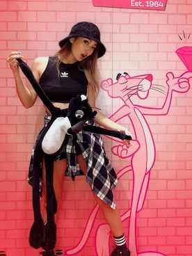 「SPIRALGIRL（スパイラルガール）のアイテム（帽子）」を使った、MANAMI（manya❤︎）さん（レディース・159cm）の秋コーディネート