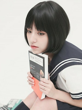 「アイテム（ウィッグ）」を使った、LINEASTORIAさん（レディース・160cm）の冬コーディネート