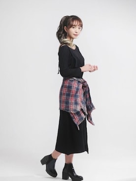 「LINEASTORIA（リネアストリア）のアイテム」を使った、LINEASTORIAさん（レディース・165cm）の冬コーディネート