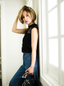 「アイテム（ウィッグ）」を使った、LINEASTORIAさん（レディース・160cm）の春コーディネート