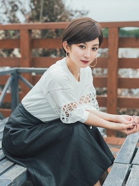 「リップ」｜LINEASTORIAさん（レディース・160cm）の夏コーディネート