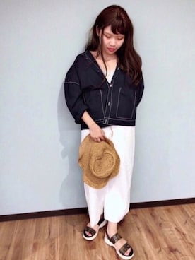 「アイテム（ウィッグ）」を使った、LINEASTORIAさん（レディース・153cm）の夏コーディネート