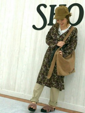 「アイテム（アンサンブル、レッド系）」を使った、ntkumao☺さん（レディース・150cm）の秋コーディネート