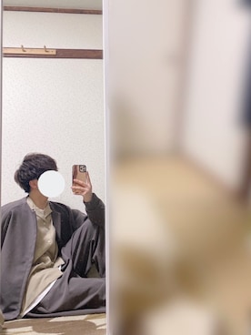 「ATTACHMENT（アタッチメント）のアイテム（ノーカラージャケット）」を使った、cocoさん（メンズ・171cm）の春コーディネート