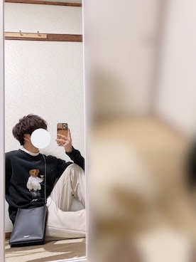 「ポロベアー」｜「アイテム（スウェット）」を使った、cocoさん（メンズ・171cm）の春コーディネート