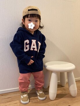 「アイテム（スウェットパンツ）」を使った、𝙍 ❤︎さん（キッズ・80cm）の冬コーディネート