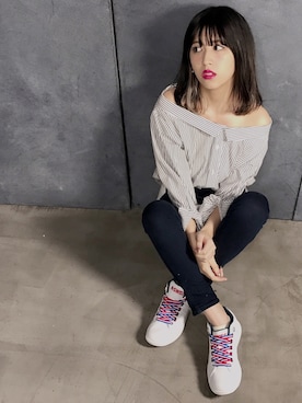 松本鈴香さん(レディース・153cm)の春コーディネート