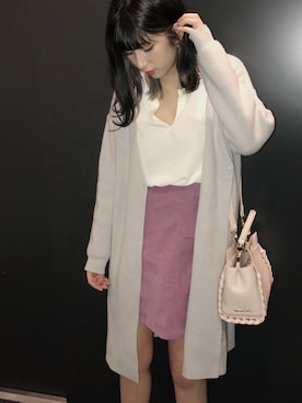 「TITTY&CO.（ティティーアンドコー）のアイテム（その他アウター）」を使った、松本鈴香さん（レディース・153cm）の春コーディネート