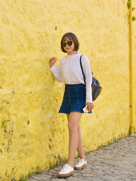 「cache cache（カシュ カシュ）のアイテム（スカート）」を使った、_哩格儿楞_さん（レディース・168cm）の夏コーディネート