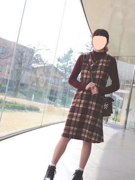 「MAJESTIC LEGON（マジェスティックレゴン）のアイテム（ワンピース/ドレス、その他）」を使った、まろんさん（レディース・154cm）の春コーディネート