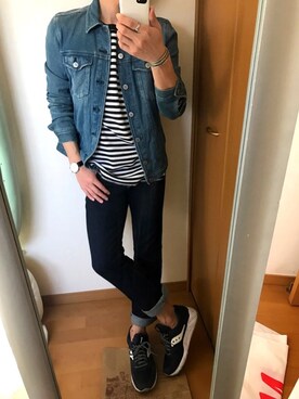 「CIAOPANIC TYPY（チャオパニックティピー）のアイテム（デニムジャケット）」を使った、でん。さん（メンズ・165cm）の春コーディネート