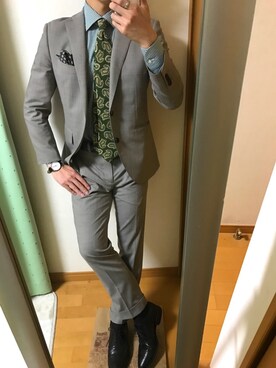 でん。さん（メンズ・165cm）の春コーディネート