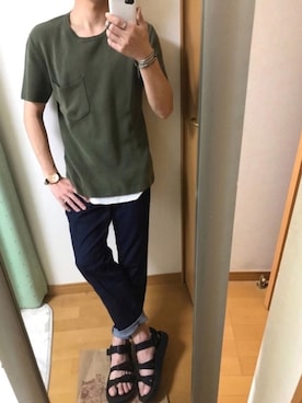 でん。さん(メンズ・165cm)の春コーディネート