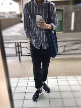 「アイテム（腕時計、ブルー系）」を使った、でん。さん（メンズ・165cm）の夏コーディネート