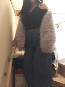 「ZARA（ザラ）のアイテム（トップス、ブラック系）」を使った、Yさん（レディース・163cm）の春コーディネート