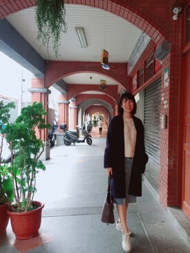 「8seconds（エイトセカンズ）のアイテム（ジャケット/アウター）」を使った、Grace Yさん（レディース・160cm）の冬コーディネート