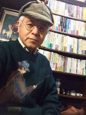 「アイテム（ハンチング/ベレー帽）」を使った、しまうまおじさんさん（メンズ・165cm・60代）の冬コーディネート