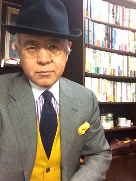 「JOHN LAWRENCE SULLIVAN accessory（ジョンローレンスサリバンアクセサリー）のアイテム」を使った、しまうまおじさんさん（メンズ・165cm）の冬コーディネート