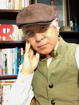 「OMNIGOD（オムニゴッド）のアイテム（トップス）」を使った、しまうまおじさんさん（メンズ・165cm）の春コーディネート