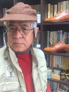 「アイテム（キャップ）」を使った、しまうまおじさんさん（メンズ・165cm・60代）の春コーディネート