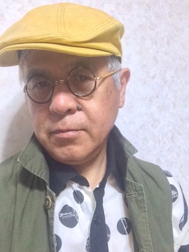 「アイテム（帽子）」を使った、しまうまおじさんさん（メンズ・165cm・60代）の春コーディネート