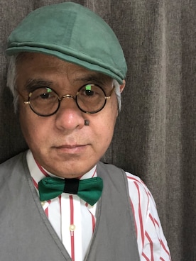 「アイテム（帽子）」を使った、しまうまおじさんさん（メンズ・165cm・60代）の夏コーディネート