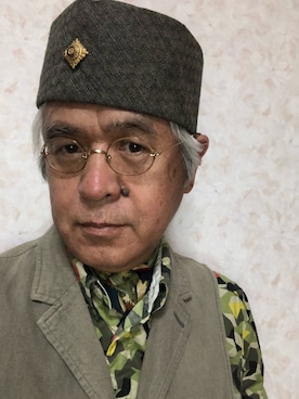 「ICHIMI（イチミ）のアイテム」を使った、しまうまおじさんさん（メンズ・165cm）の夏コーディネート