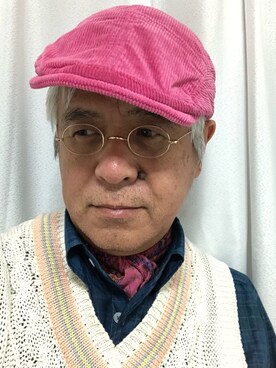 「アイテム（帽子）」を使った、しまうまおじさんさん（メンズ・165cm・60代）の夏コーディネート