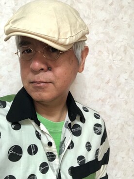 「アイテム（帽子）」を使った、しまうまおじさんさん（メンズ・165cm・60代）の夏コーディネート
