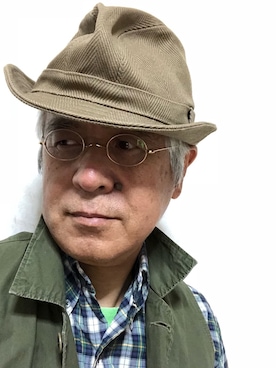 「アイテム（帽子）」を使った、しまうまおじさんさん（メンズ・165cm・60代）の夏コーディネート