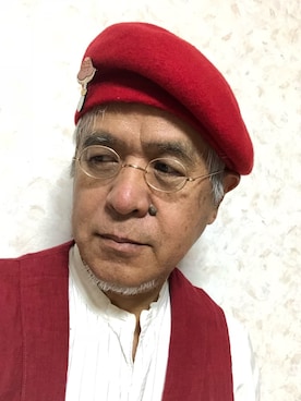 「アイテム（帽子）」を使った、しまうまおじさんさん（メンズ・165cm・60代）の秋コーディネート