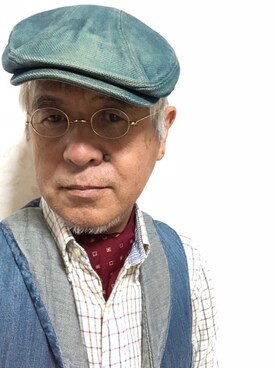 「アイテム（帽子）」を使った、しまうまおじさんさん（メンズ・165cm・60代）の秋コーディネート
