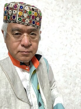 「アイテム（帽子）」を使った、しまうまおじさんさん（メンズ・165cm・60代）の秋コーディネート