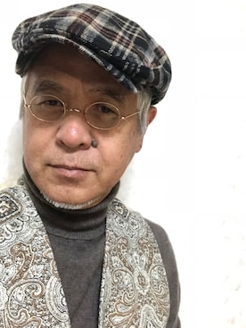 「アイテム（帽子）」を使った、しまうまおじさんさん（メンズ・165cm・60代）の秋コーディネート